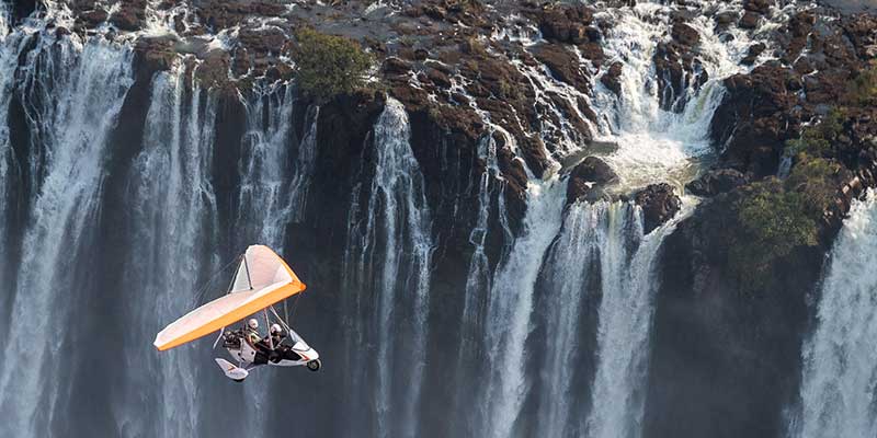 Microlight Flüge über den Victoria Falls